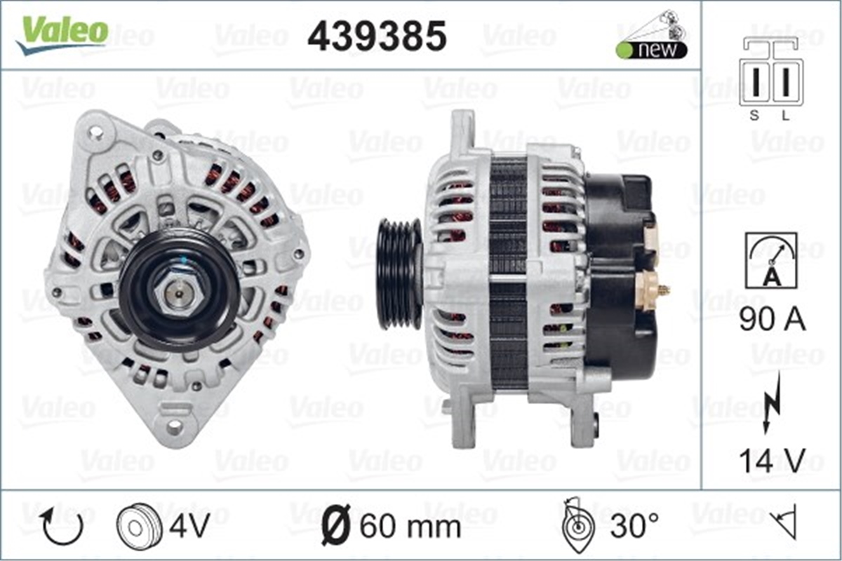 HYUNDAIALTERNATÖR HYUNDAI VALEO 439385VALEOVALEO 439385