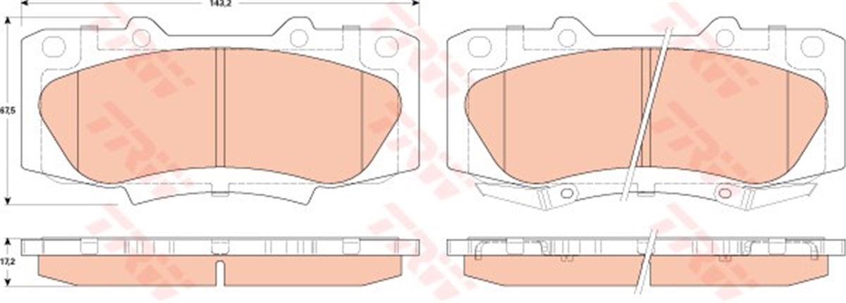 HYUNDAIÖN BALATA HYUNDAI HILUX III PICKUP 2.5D-4D 4X4 12-2007 TRW GDB3528TRWTRW GDB3528