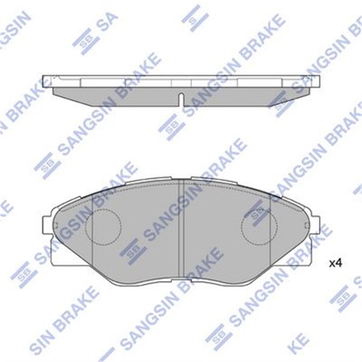 HYUNDAIÖN BALATA HYUNDAI HILUX III PICKUP 2.5D 2.5D-4D 4X4 07 GDB3532-GDB7773 SANGSIN SP1544SANGSINSANGSIN SP1544