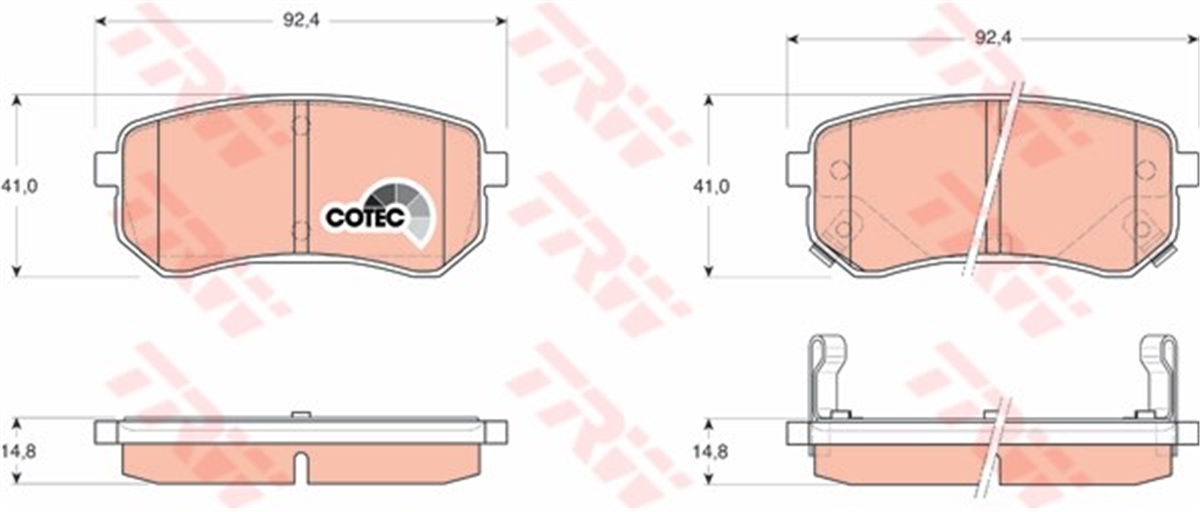 İ10ARKA BALATA HYUNDAI İ10-1.0 1.1-1.2 08 11 KIA PICANTO 1.0-1-1 08 TRW GDB3370TRWTRW GDB3370