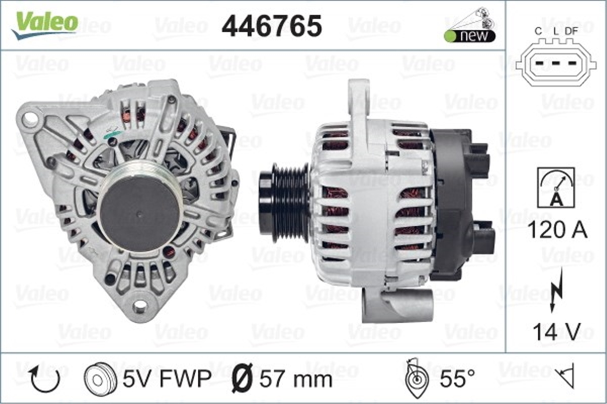 İ20ALTERNATÖR HYUNDAI İ20 VALEO 446765VALEOVALEO 446765