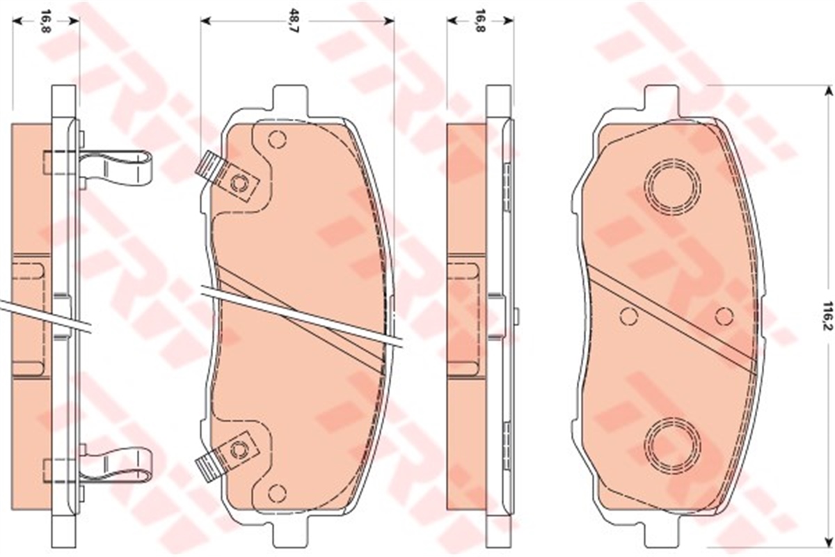 İ20ÖN BALATA HYUNDAI İ20 1.2 1.4 1.6 1.4CRDİ 1.6CRDİ 08 ESP SİZ ARAÇLAR İÇİN TRW GDB3510TRWTRW GDB3510