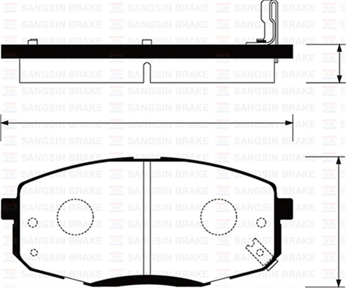 İ30ÖN BALATA HYUNDAI İ30 1.4-1.6-2.0-1.6 CRDI-2.0 CRDI 07 KIA CEED 06 GDB3342-GDB3450 SANGSIN SP1240SANGSINSANGSIN SP1240