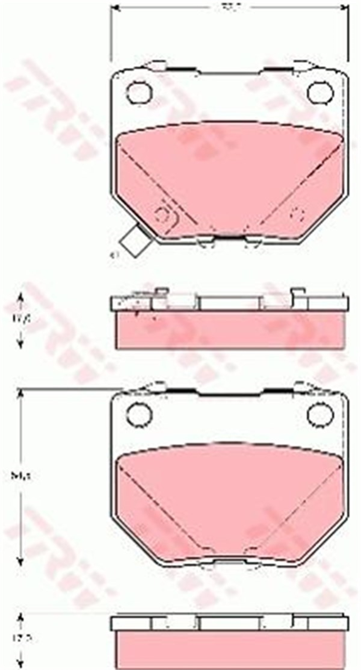 IMPREZAARKA BALATA IMPREZA 00-05 TRW GDB3308TRWTRW GDB3308