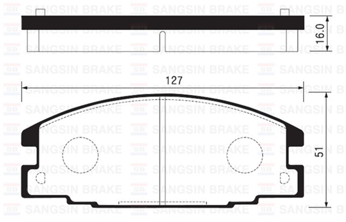 ISUZUÖN BALATA FRONTERA 2.4İ-2.3TD-2.5TDS 95-98 ISUZU TROOPER 91-98 CAMPO 2.0-2.2D 86-96 GDB870 SANGSIN SP2010SANGSINSANGSIN SP2010