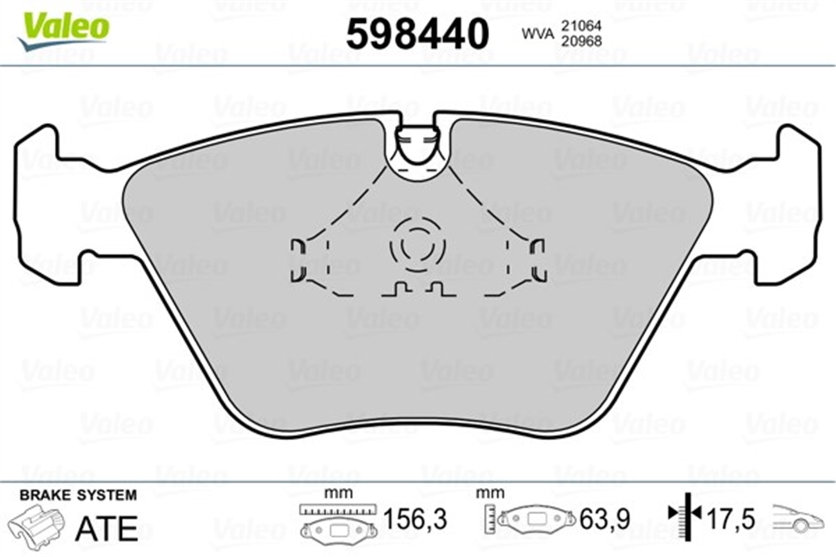 JAGUARÖN BALATA JAGUAR XJ12 6.0-6 3.2 24V-6 4.0-XJ8 3.2-4.0 97-03 -XJS 4.0-5.3-6.0-XK8 4.0 96 598231 VALEO 598440VALEOVALEO 598440