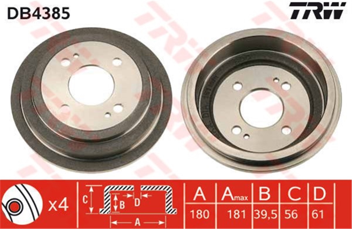 JAZZFREN KAMPANASI ARKA JAZZ 1.2-1.4 02 TRW DB4385TRWTRW DB4385