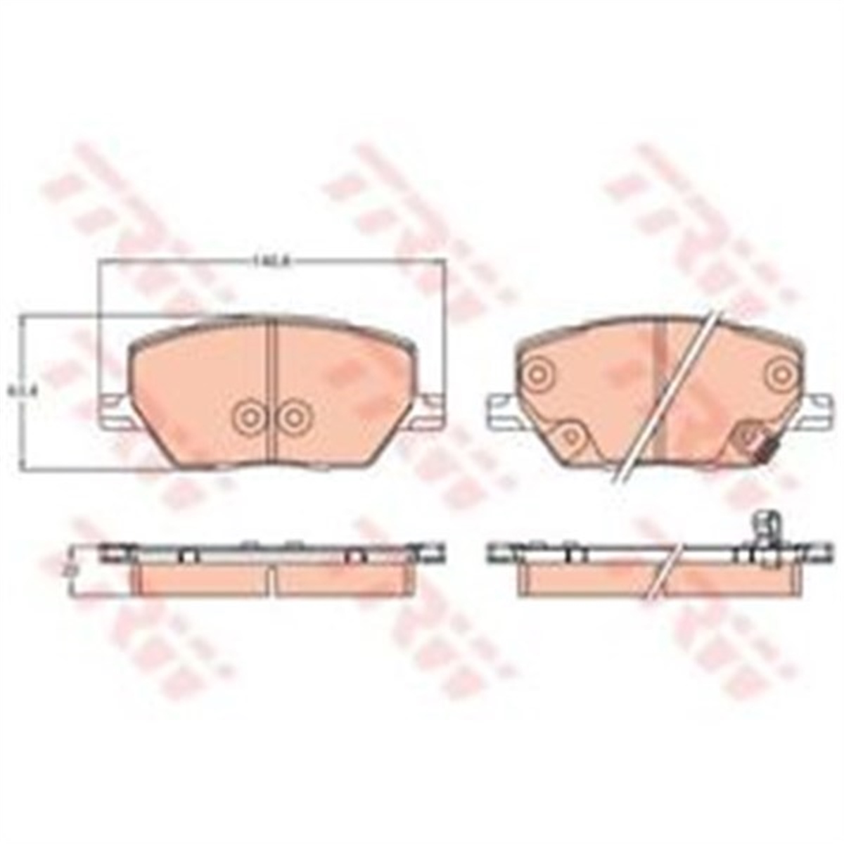 JEEPÖN BALATA 500X 14 JEEP RENEGADE SUV14 TRW GDB3629TRWTRW GDB3629