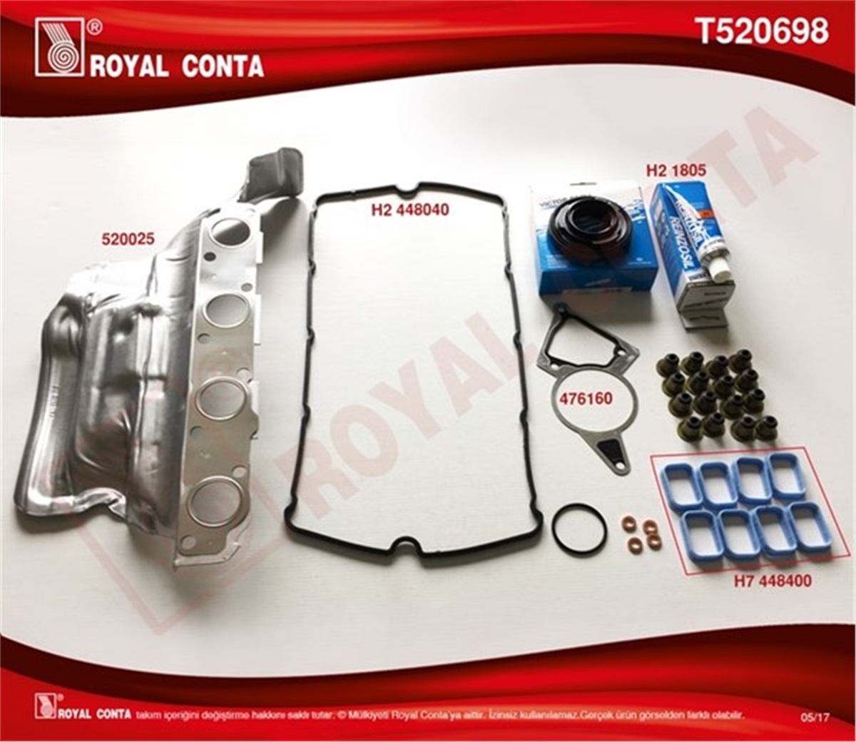 JUMPERÜST TAKIM CONTA REINZ KEÇELİ S.LASTİKLİ SİLİNDİR KAPAK CONTASI SİZ BOXER-JUMPER 2.2 HDİ ROYAL T520698ROYALROYAL T520698