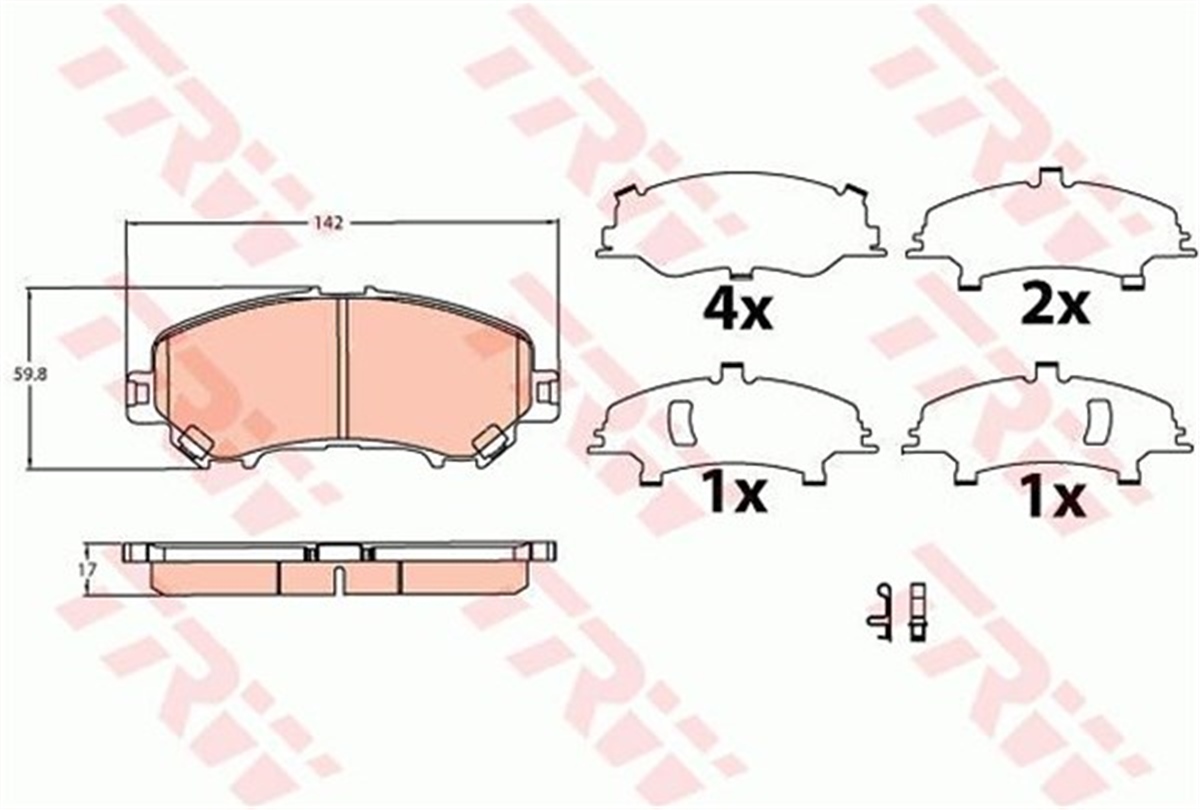 KADJARÖN BALATA RENAULT KADJAR 15 QASHQAI 13 J11 KASA -X TRAIL 14 TRW GDB3622TRWTRW GDB3622