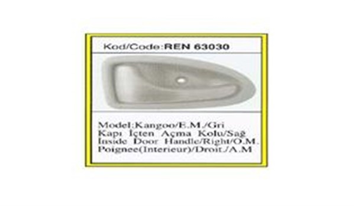KANGOOKAPI İÇ AÇMA KOLU GRİ ÖN SAĞ KANGOO RENOR 63030RENORRENOR 63030