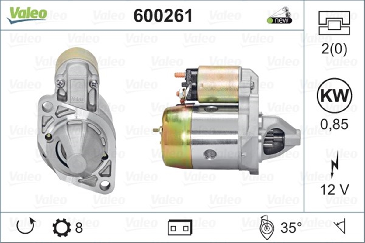 KIAMARŞ MOTORU KIA PRIDE VALEO 600261VALEOVALEO 600261