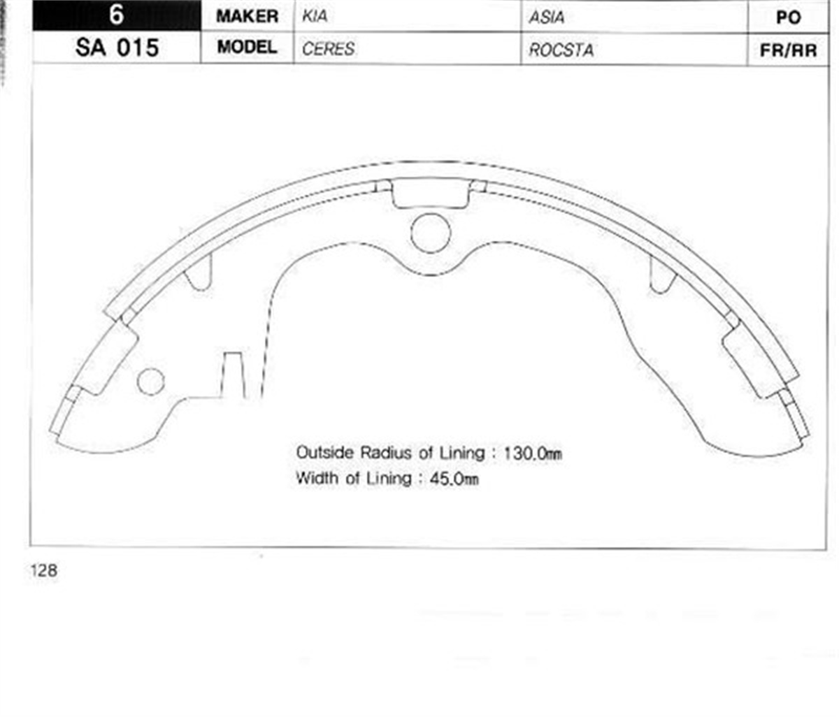 KIAPABUÇ BALATA ÖN-ARKA KIA CERES 2.2 GS8120 SANGSIN SA015SANGSINSANGSIN SA015