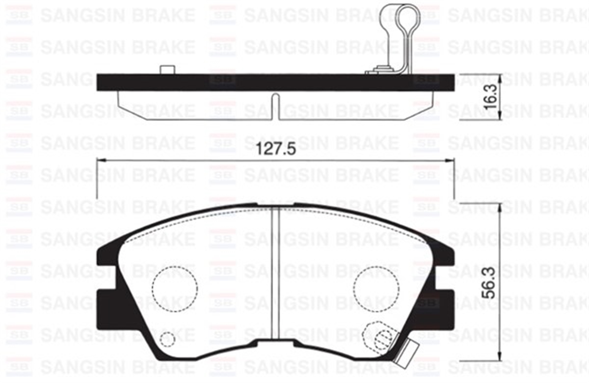 L200ÖN BALATA L200 2.5D 2.5TD 86-96 L300 2.5D 86-06 2.5TD 01-03 PAJERO 2.5TD 2.6 3.0 86-90 GDB729 SANGSIN SP1135SANGSINSANGSIN SP1135