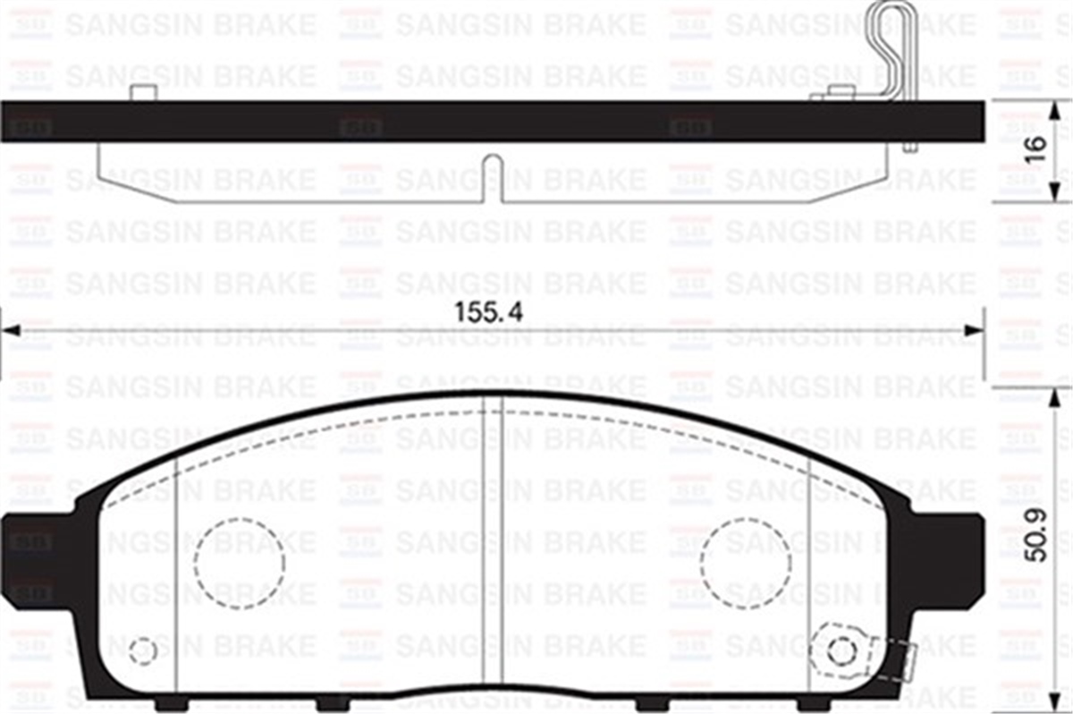 L200ÖN BALATA L200 PİCK-UP 2.5DI-D KBT-KAT 05-10 L200 2.5DI-D 07-10 GDB3435 SANGSIN SP1361SANGSINSANGSIN SP1361