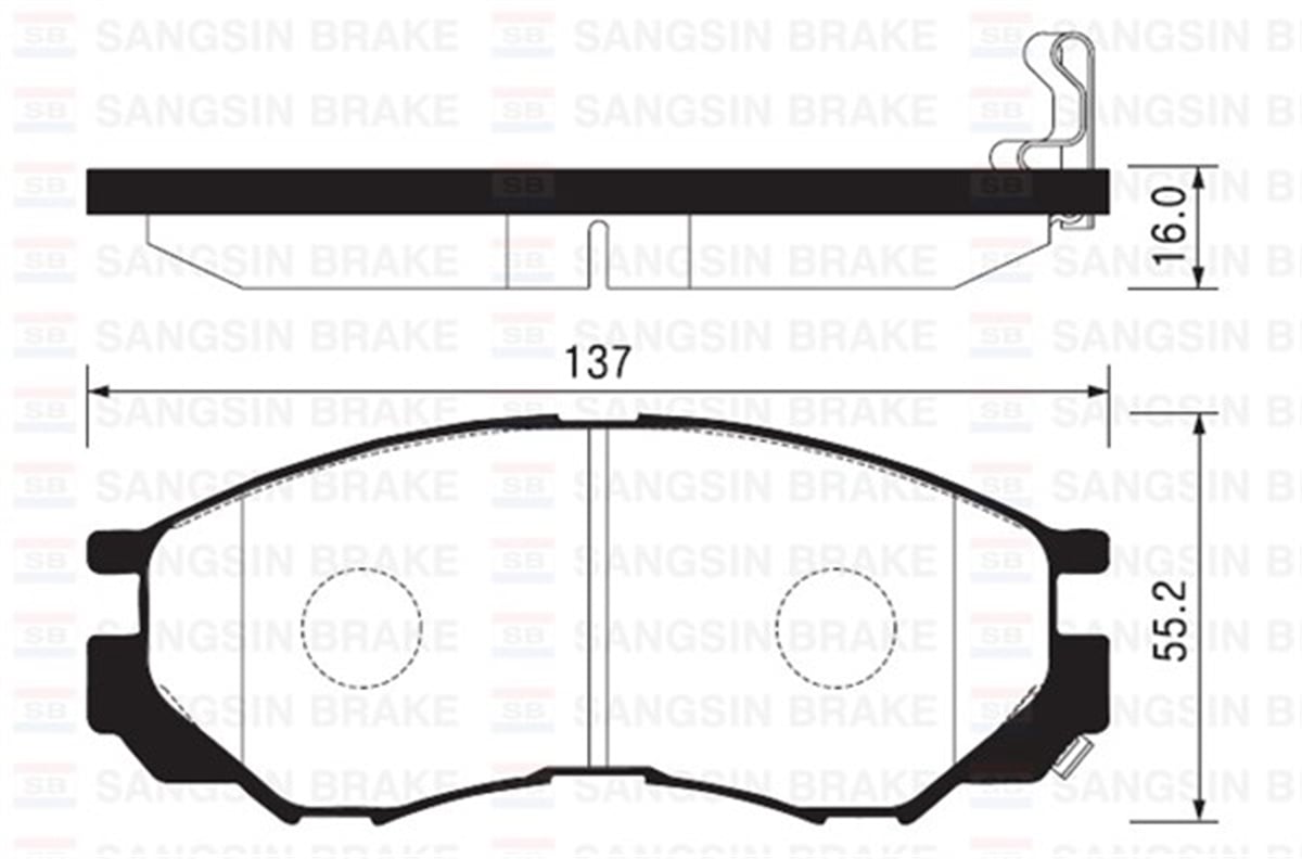 L200ÖN BALATA MITSUBISHI L200 96 L300 94-99 GDB1286 SANGSIN SP2011SANGSINSANGSIN SP2011