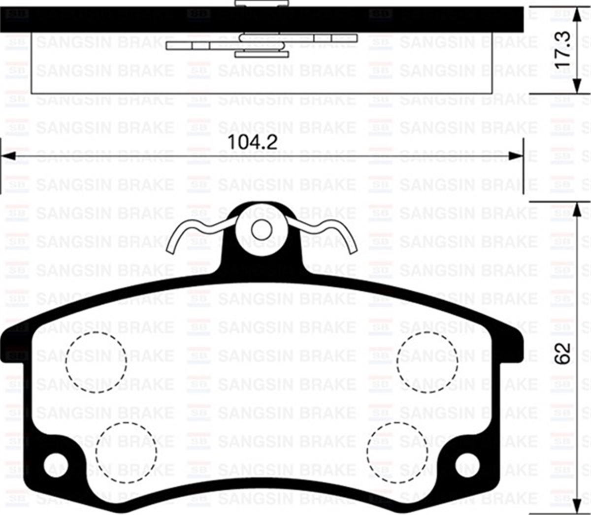 LADAÖN BALATA SAMARA 1.1-1.3-1.5 85-97 GDB1446-GDB469 SANGSIN SP1181SANGSINSANGSIN SP1181