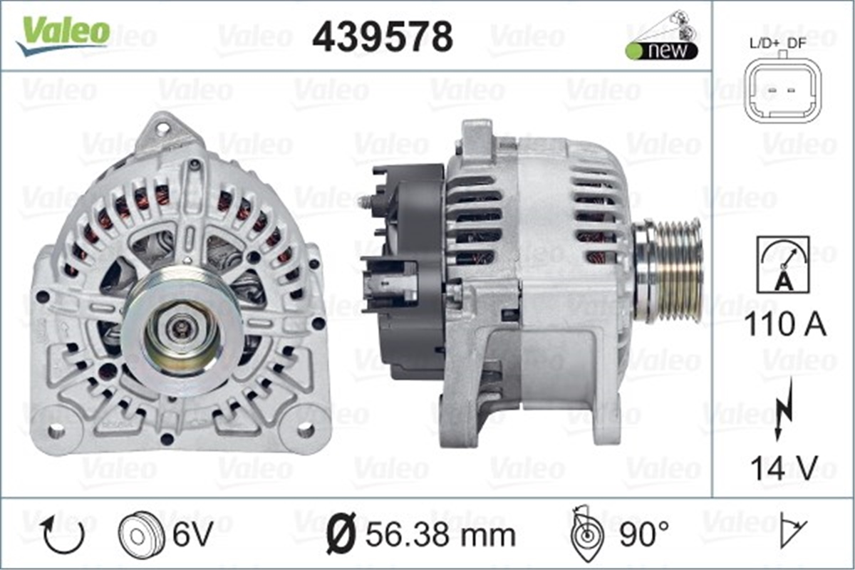 LAGUNAALTERNATÖR RENAULT LOGAN 1 6 16 V LAGUNA II SCENIC II VALEO 439578VALEOVALEO 439578