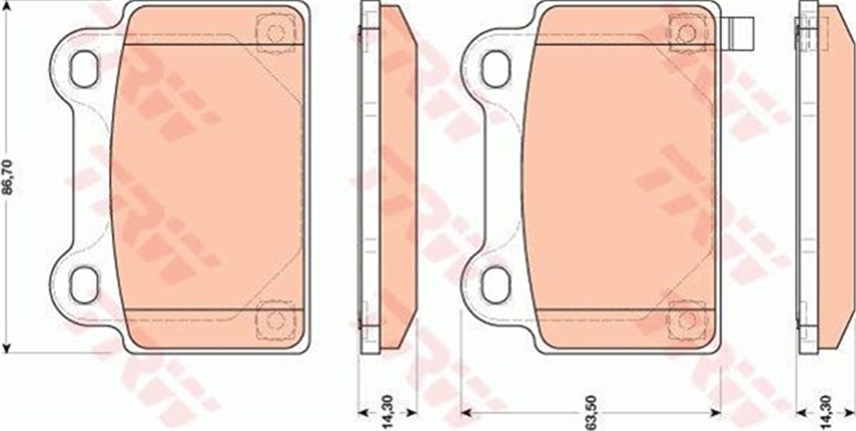 LANCERARKA BALATA LANCER VIII 08-15 TRW GDB3488TRWTRW GDB3488