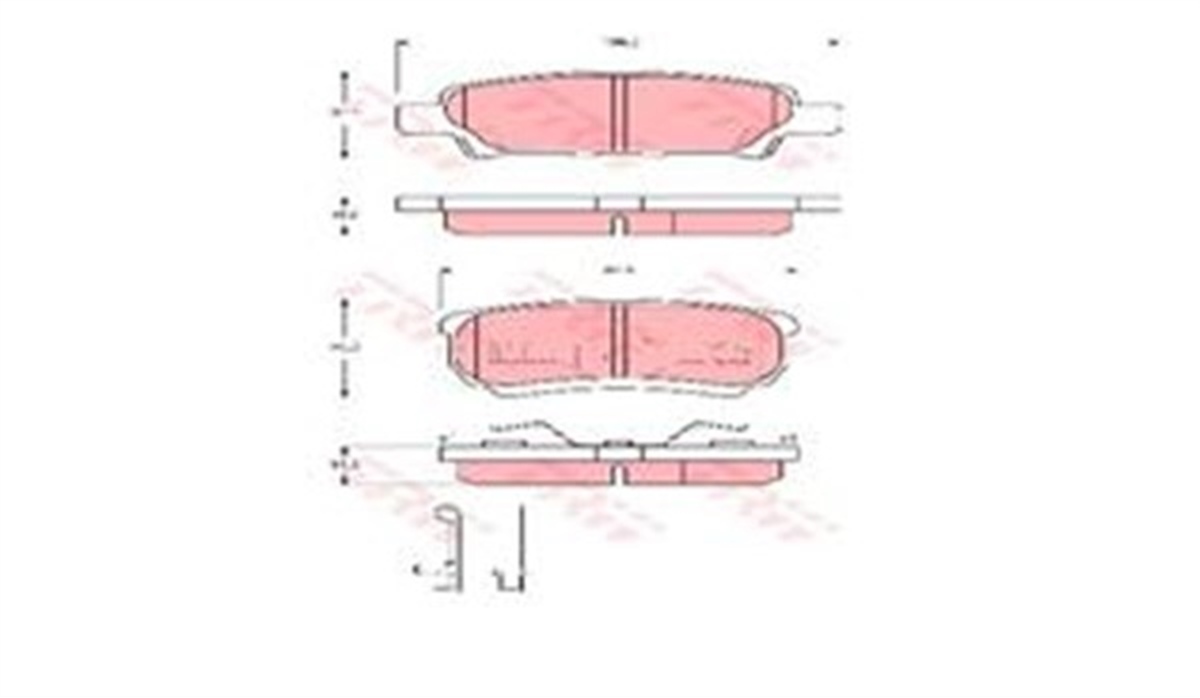 LANCERARKA BALATA OUTLANDER 2.0 4WD-2.4 4WD 03 LANCER ESTATE-WAGON 03 TRW GDB3341TRWTRW GDB3341