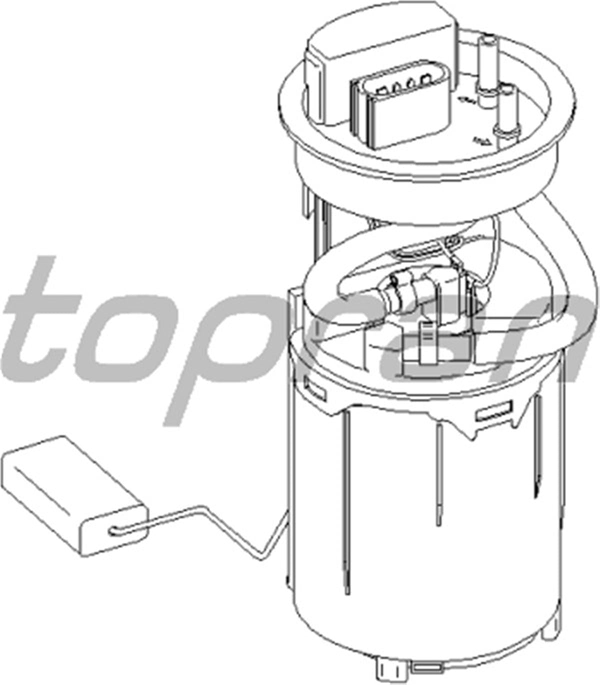 LEONDEPO ŞAMANDIRASI BORA 98-05 -GOLF IV 97-05 -A3 96-03 -LEON 99-06 -TOLEDO 99-06 -OCTAVIA 96-06 TOPRAN 110581756TOPRANTOPRAN 110581756