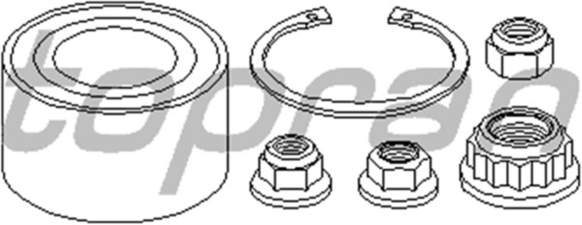LEONÖN TEKER RULMANI GOLF IV-BORA-A3-SEAT-LEON-TOLEDO-SKODA-OCTAVIA VKBA3455 TOPRAN 108320755TOPRANTOPRAN 108320755
