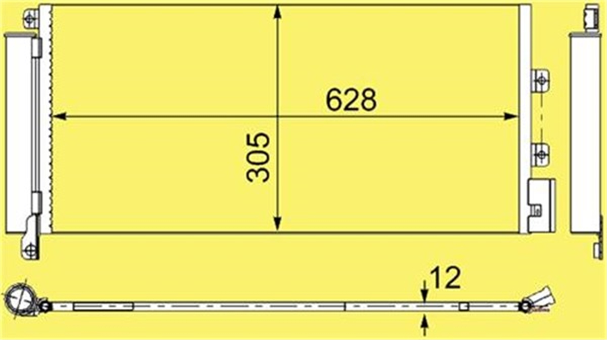 LINEAKLİMA KONDENSERİ LINEA 1.3 JTD 660X305X12 ORIS CFI227ORISORIS CFI227