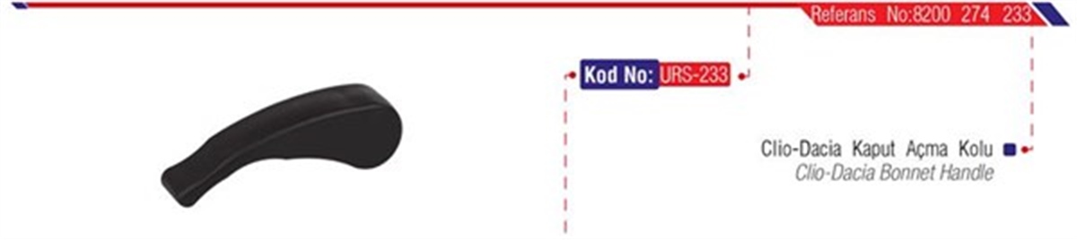 LOGANKAPUT ACMA KOLU DACIA LOGAN-CLIO II-III URS 233URSURS 233