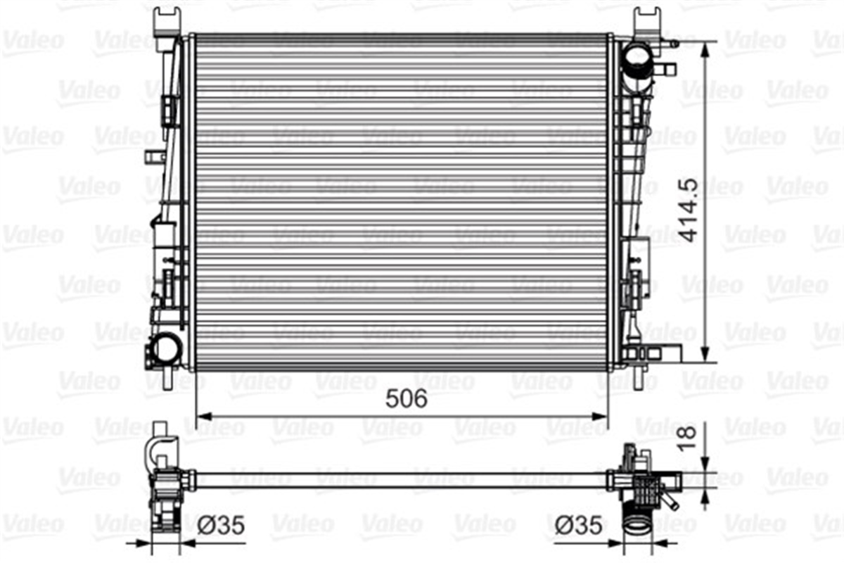 LOGANRADYATOR CLIO IV 11-12 DACIA DOKKER-LOGAN II-LODGY 0.9-1.2-1.5DCİ MOTORTEC RNT0555MOTORTECMOTORTEC RNT0555