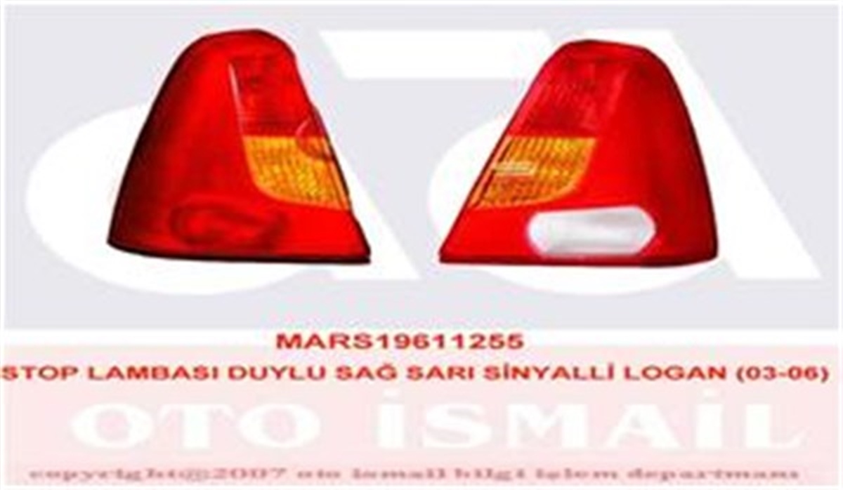 LOGANSTOP LAMBASI DUYLU SAĞ SARI SİNYALLİ LOGAN SEDAN 03-06 MARS 611255MARS-MARS 611255