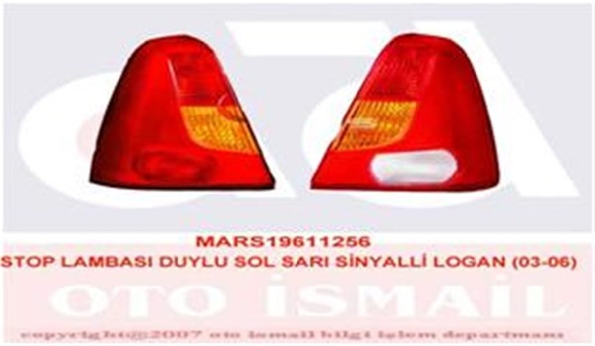 LOGANSTOP LAMBASI DUYLU SOL SARI SİNYALLİ LOGAN SEDAN 03-06 MARS 611256MARS-MARS 611256