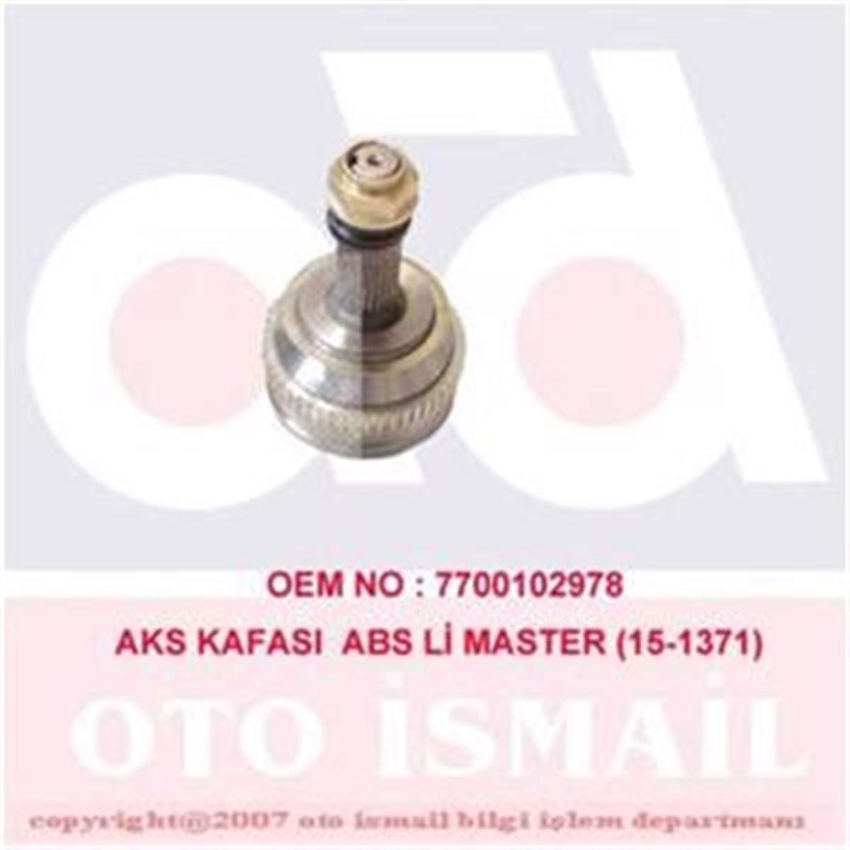 MASTERAKS KAFASI SOL MASTER II 2.2 DCİ ABS Lİ 01-10 RIW RRN2999ARIWRIW RRN2999A