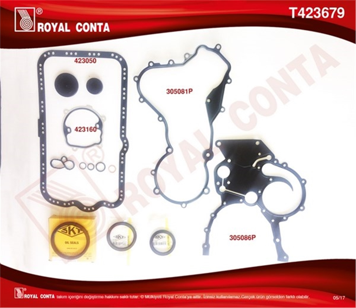MASTERALT TAKIM CONTA SKT KEÇELİ MASTER 2.2-2.5 DCI G9T-G9U ROYAL T423679ROYALROYAL T423679