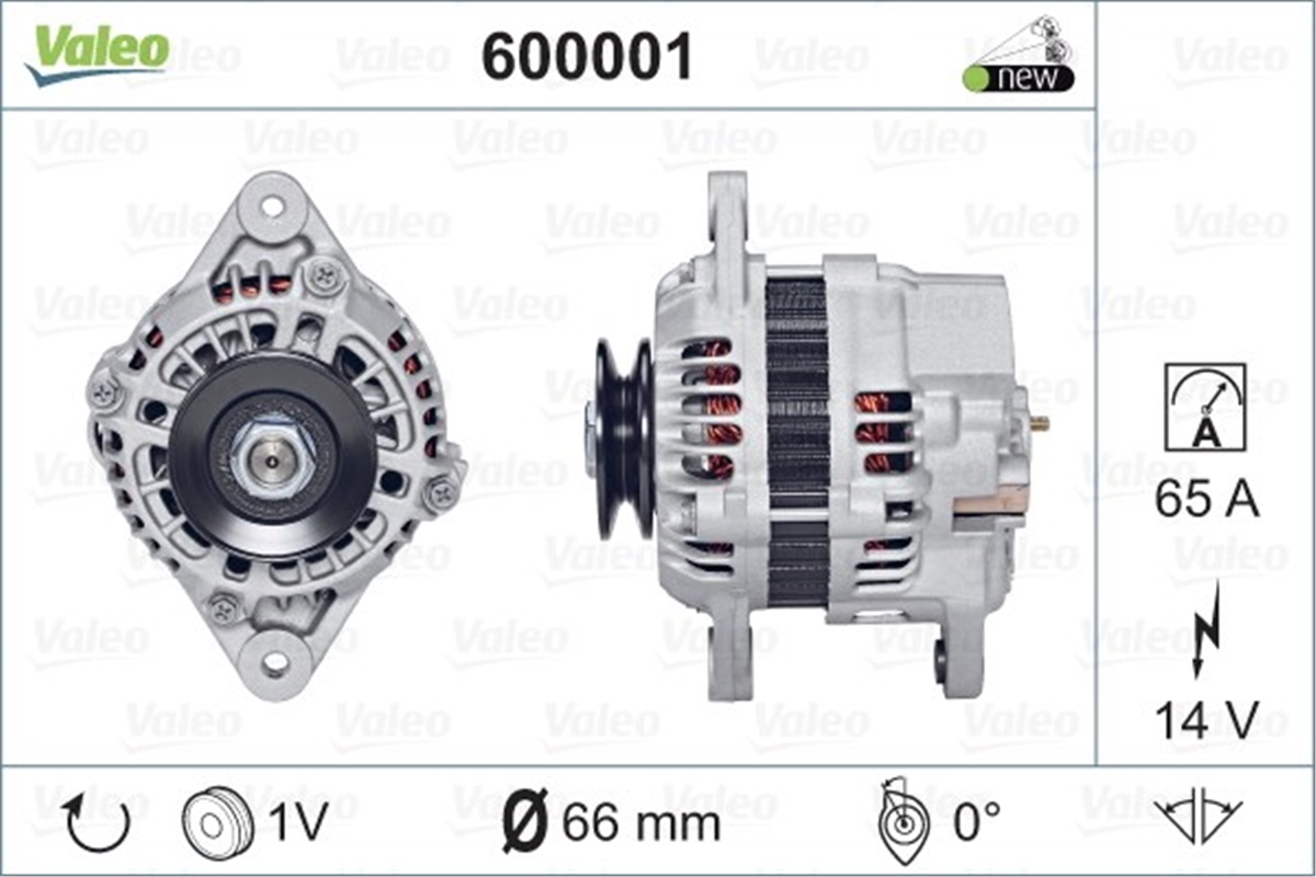 MATIZALTERNATÖR DAEWOO MATIZ VALEO 600001VALEOVALEO 600001