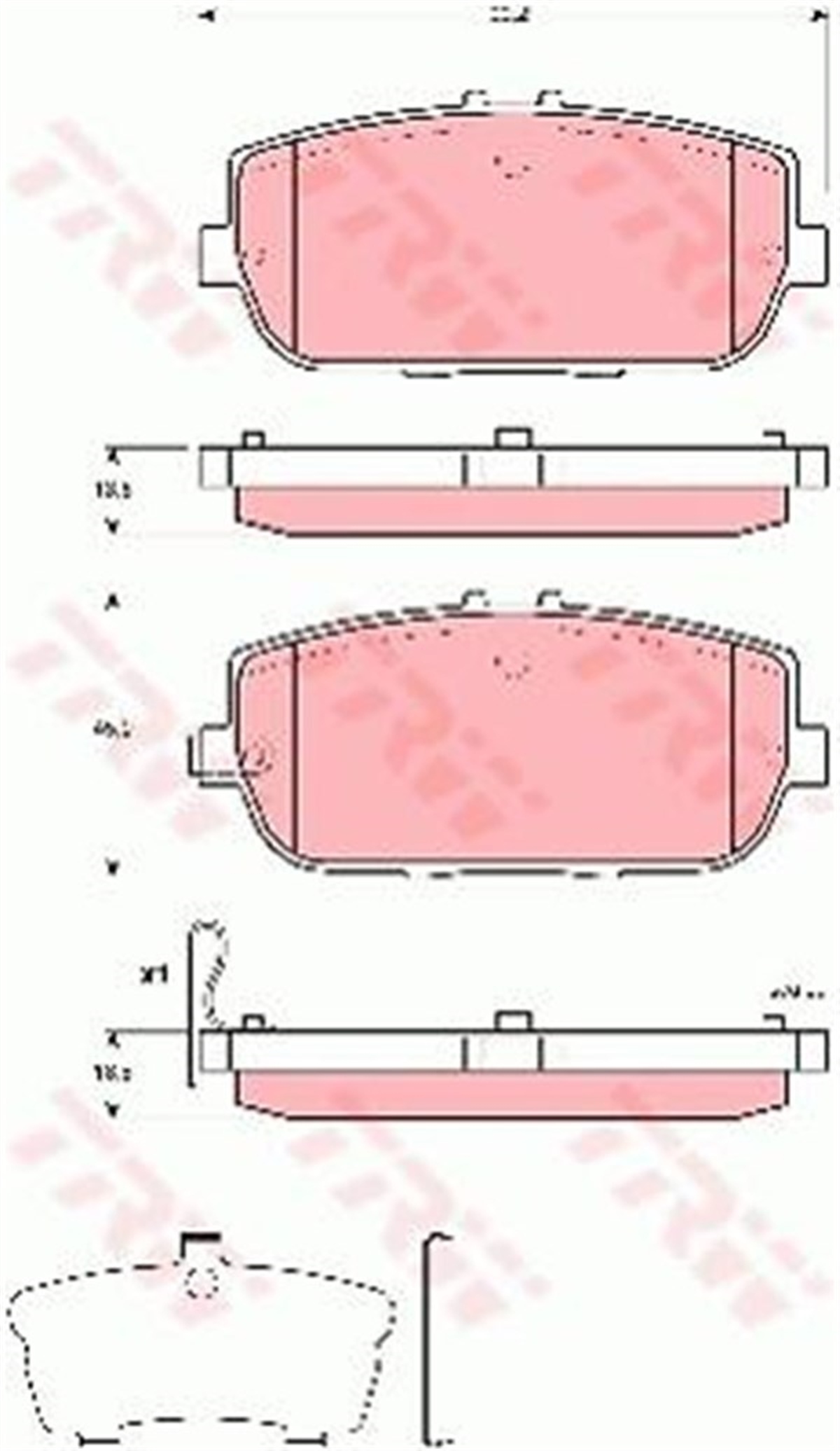 MAZDAARKA BALATA MAZDA MX5 05-14 TRW GDB3402TRWTRW GDB3402