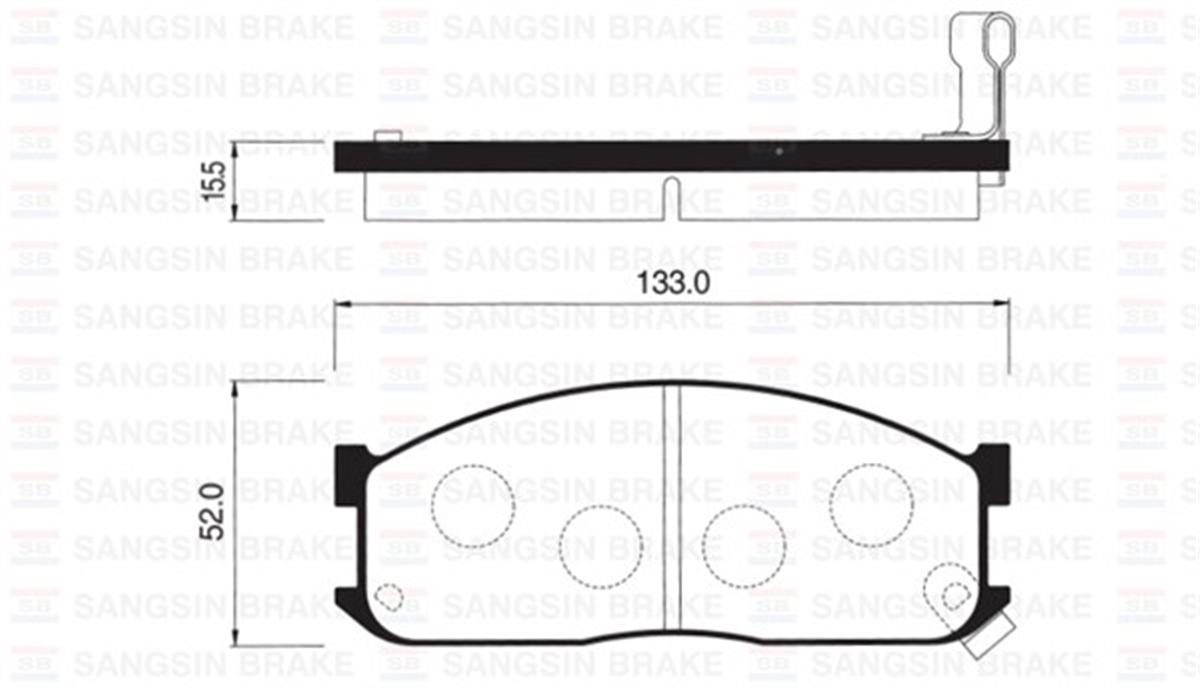 MAZDAÖN BALATA KIA BESTA 2.2D 96 BESTA 2.7D 99 MAZDA E2000 E2200 91-03 GDB737 SANGSIN SP1044SANGSINSANGSIN SP1044