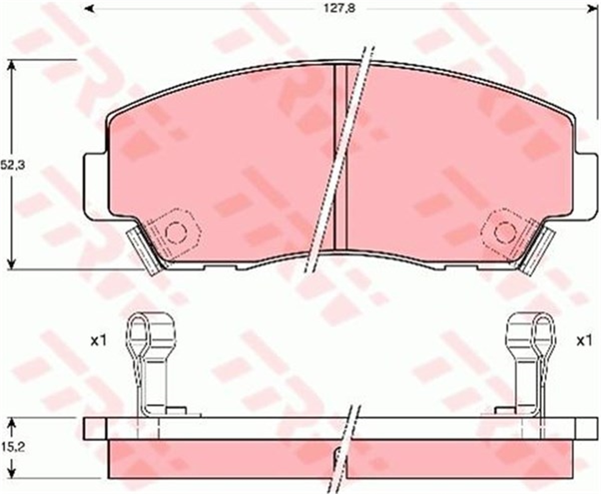 MAZDAÖN BALATA MAZDA B-SERIE 90-99 TRW GDB977TRWTRW GDB977