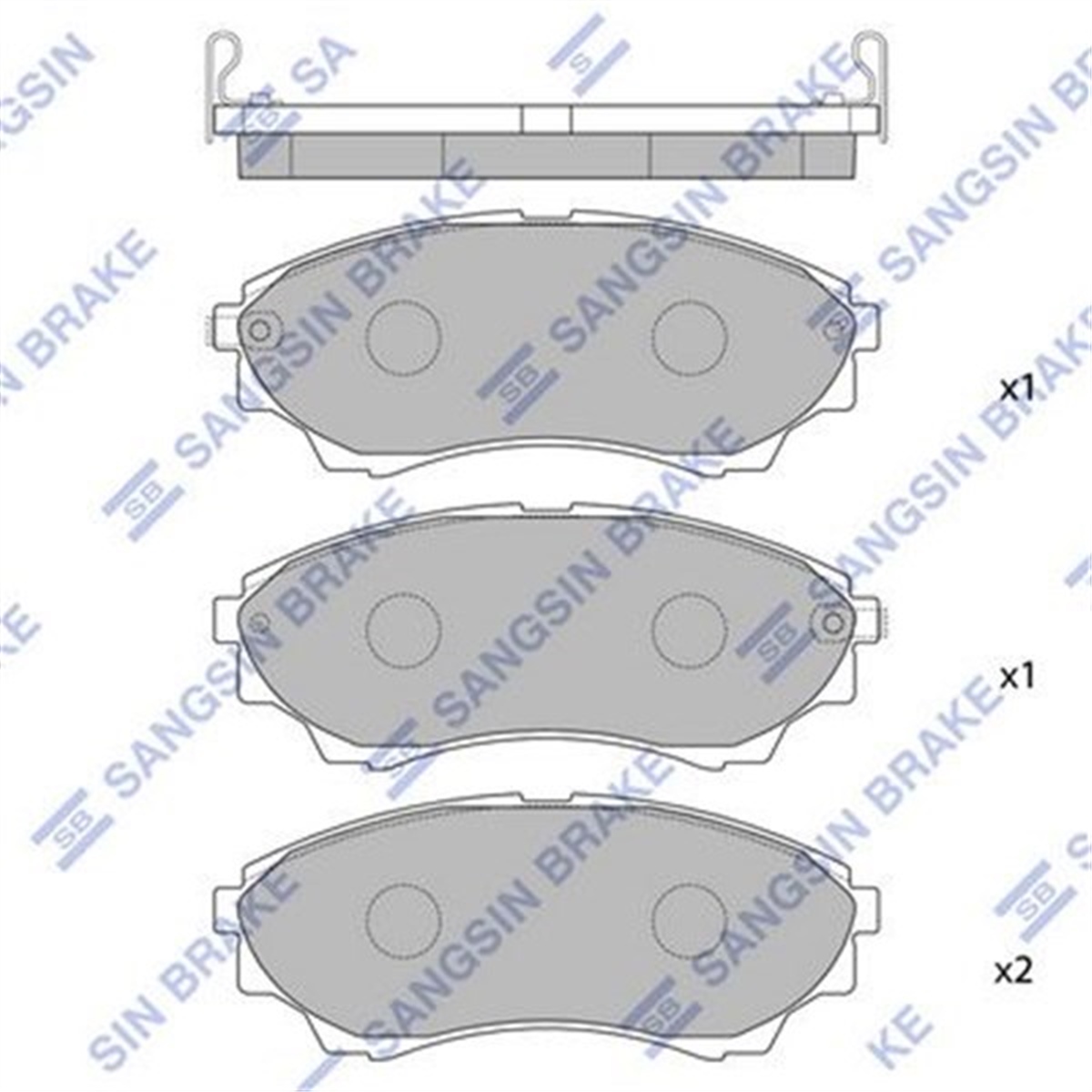 MAZDAÖN BALATA RANGER 2.5TD 02-06 2.5TDCİ 06 3.0TDCİ 06 MAZDA B-SERIE 2.5 D-2.5TDCİ-3.0TDCİ 06 G SANGSIN SP1479SANGSINSANGSIN SP1479