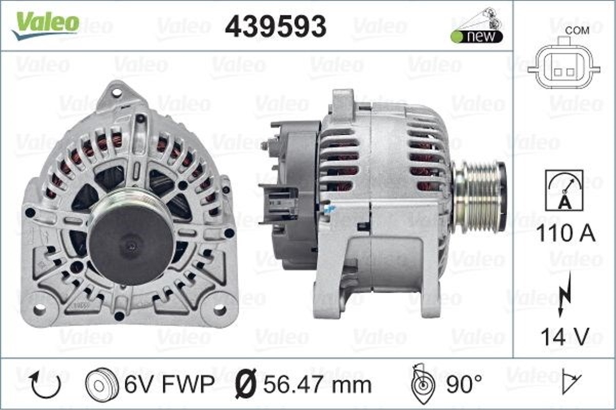 MEGANEALTERNATÖR 110A MEGANE II 1.5 DCI 05 VALEO 439593VALEOVALEO 439593