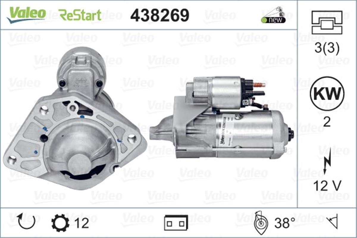 MEGANEMARŞ MOTORU 12V 12DİŞ MEGANE III-SCENIC III-NISSAN QASHQAI 1.6DCİ VALEO 438269VALEOVALEO 438269