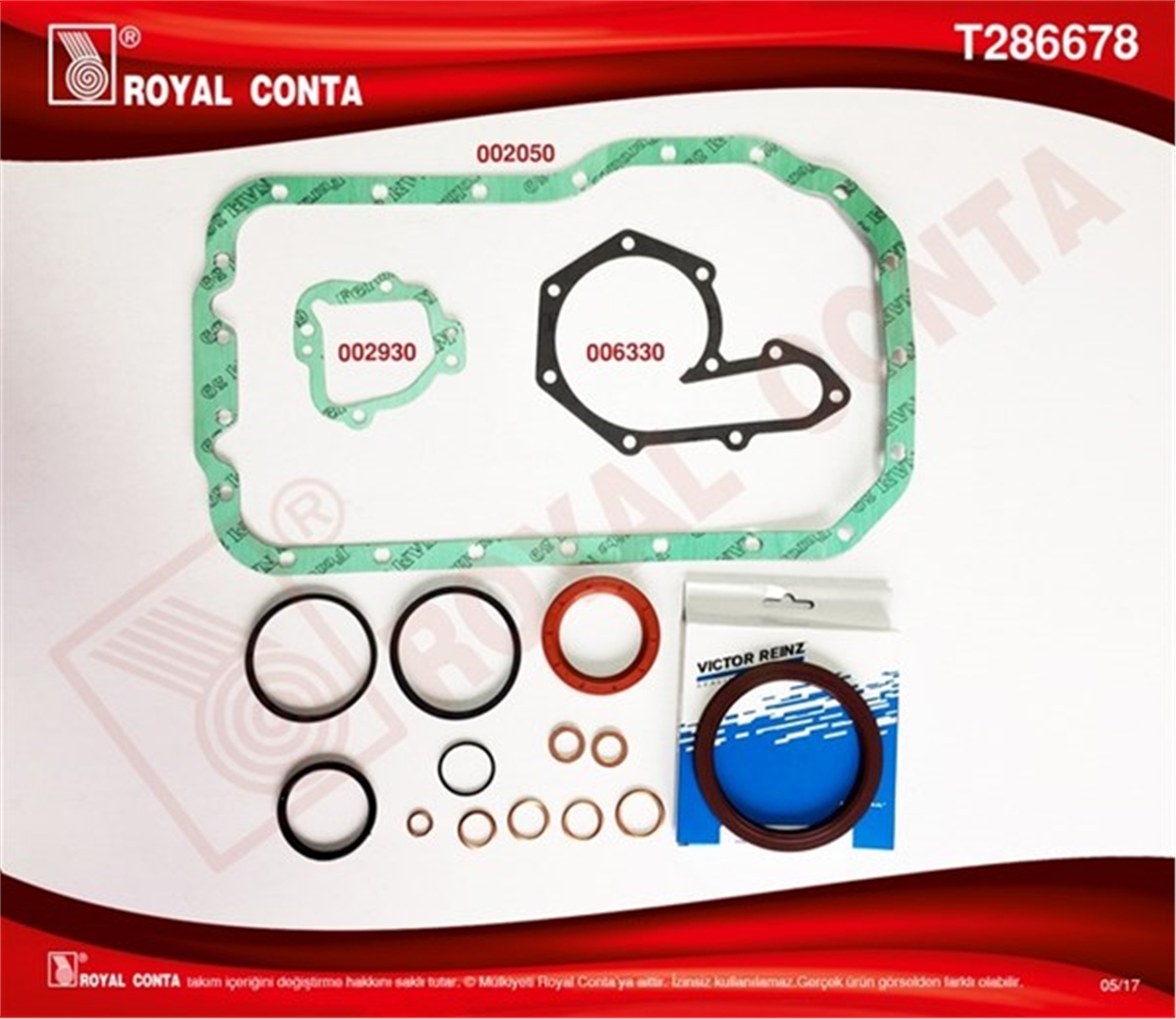 MEGANEMOTOR ALT TAKIM CONTA SKT KEÇELİ LGN 1.8-MEGANE 2.0 F3P-F3R ROYAL T286678ROYALROYAL T286678