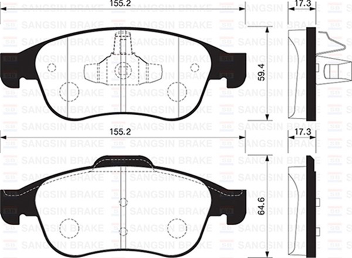 MEGANEÖN BALATA FLUENCE-DUSTER 2010 MEGANE III 09 1.6 16V-2.0 16V-1.5 DCI- SCENIC III 09 LODGY GDB1789 410605961R-440603905R SANGSIN SP1390SANGSINSANGSIN SP1390