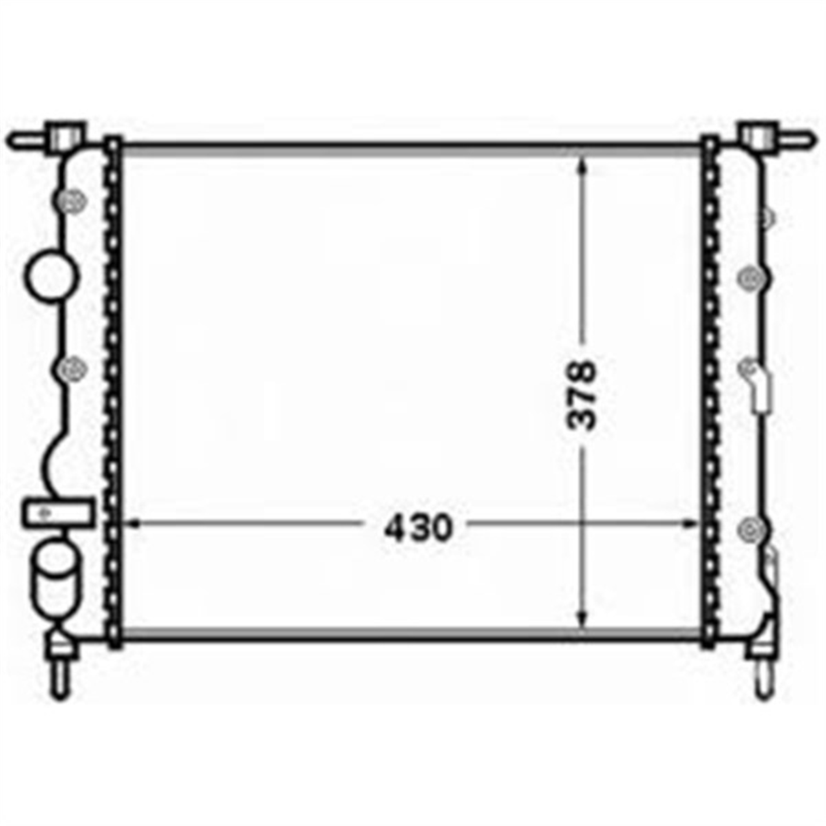 MEGANETURBO RADYATORÜ INTERCOOLER MEGANE IV-KADJAR-TALİSMAN -SCENIC-QASHQAI 1.5DCİ- XTRAIL 1.6 64X217.9X282 ORIS IRN503ORISORIS IRN503