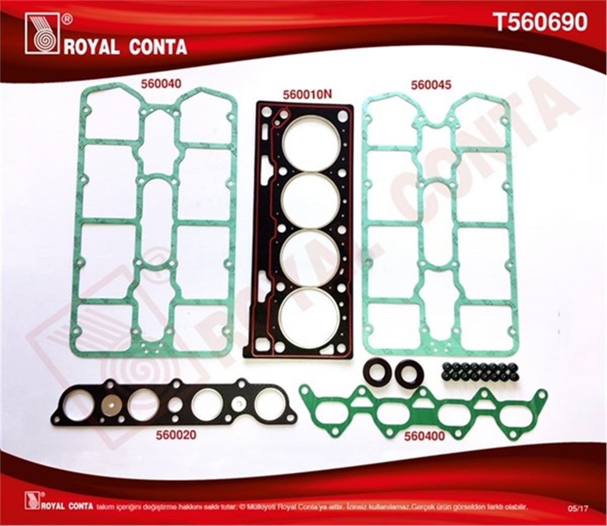 MEGANEÜST TAKIM CONTASI REINZ KEÇE SUBAP LAS MEGANE 2.0 16V F7R ROYAL T560690ROYALROYAL T560690