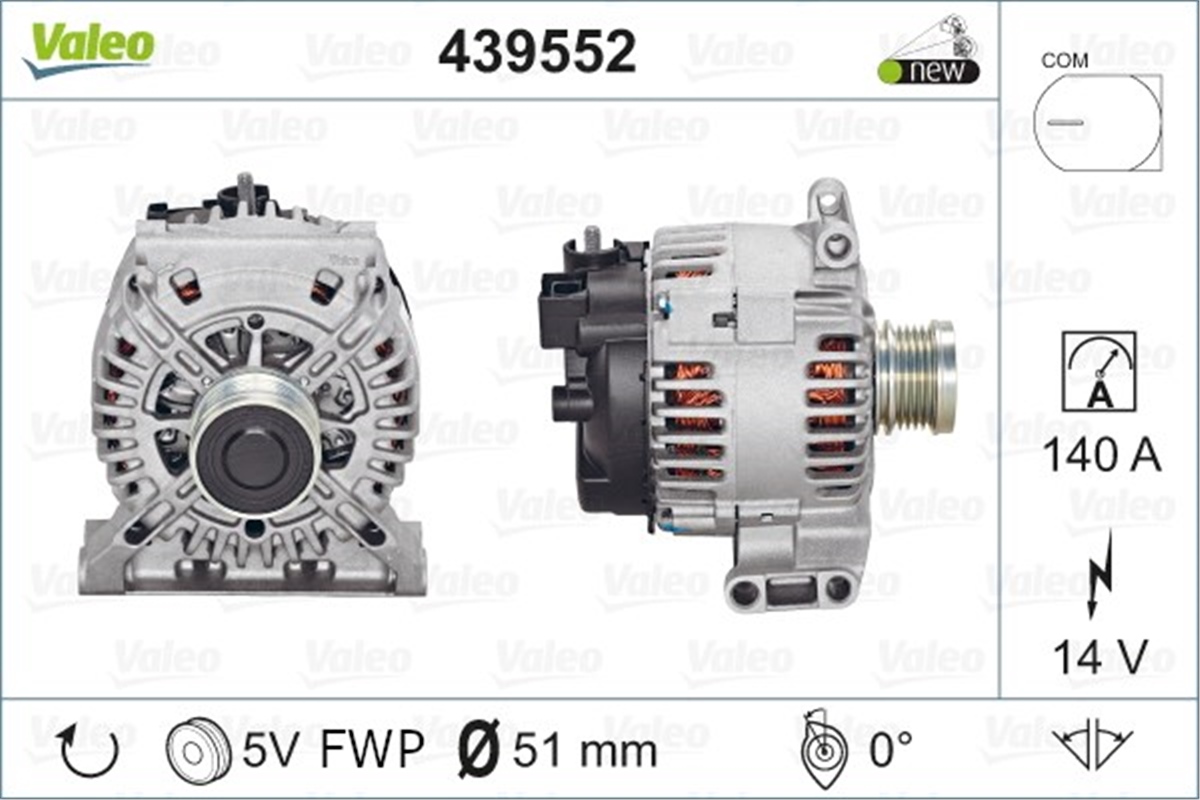 MERCEDESALTERNATÖR MERCEDES A CLASS VALEO 439552VALEOVALEO 439552
