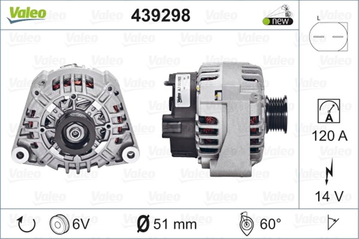 MERCEDESALTERNATÖR MERCEDES VALEO 439298VALEOVALEO 439298
