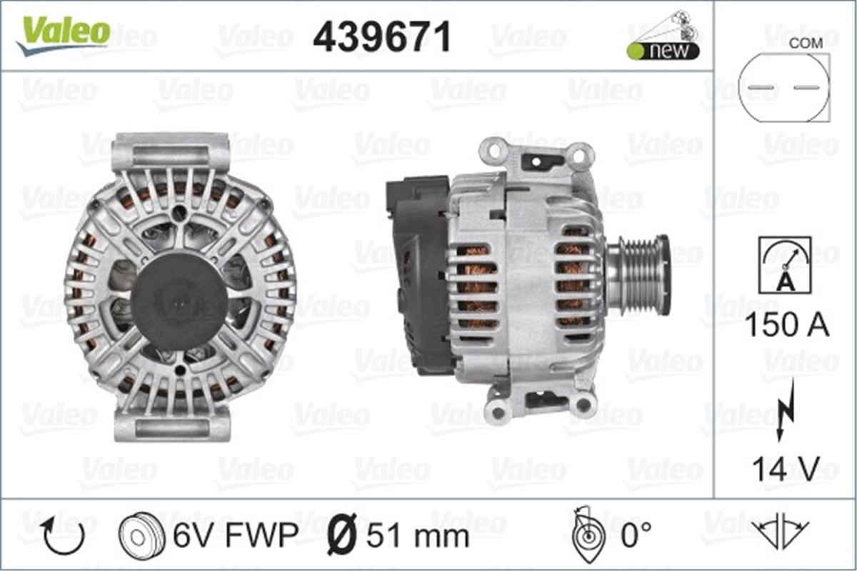 MERCEDESALTERNATÖR MERCEDES VALEO 439671VALEOVALEO 439671