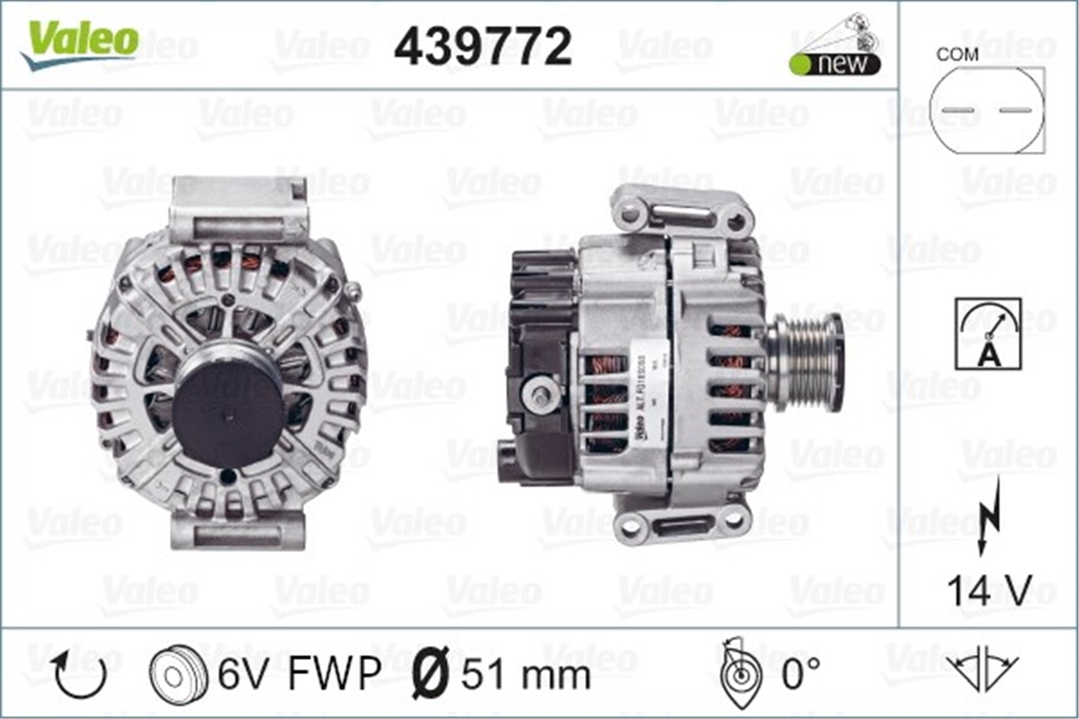 MERCEDESALTERNATÖR MERCEDES VALEO 439772VALEOVALEO 439772