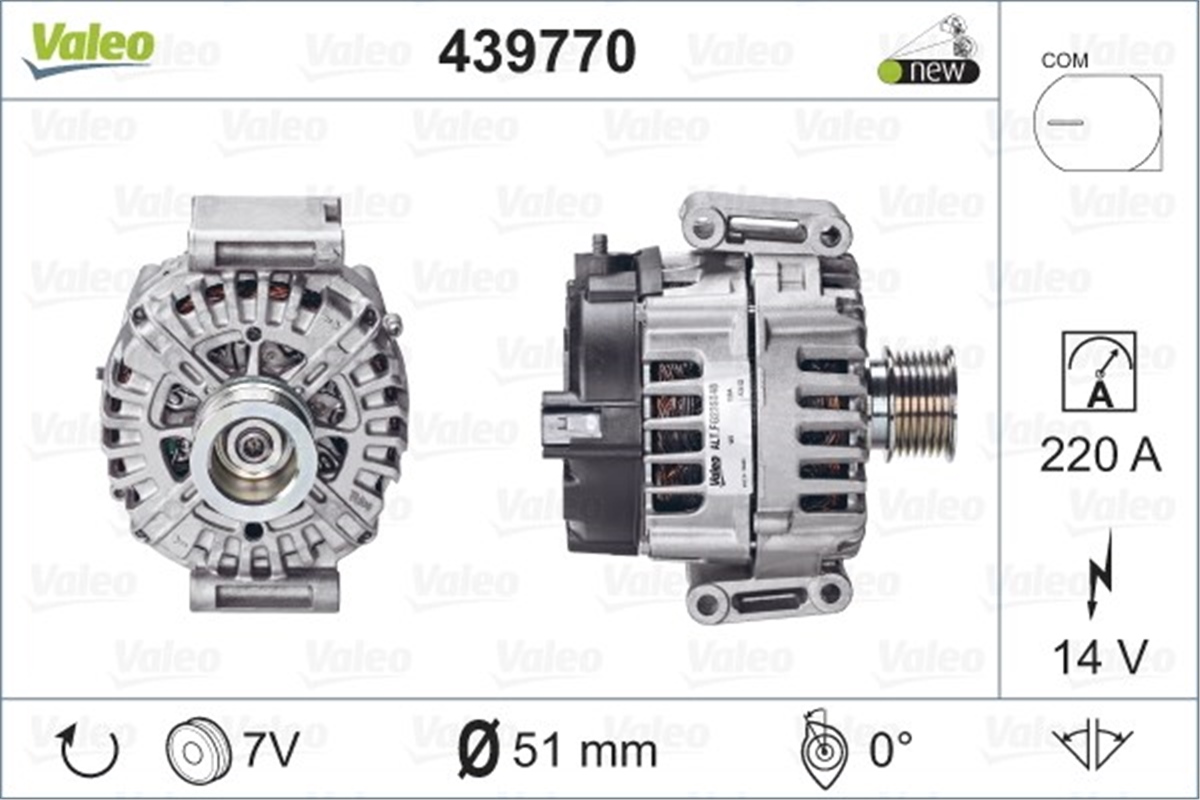 MERCEDESALTERNATÖR MERCEDES VALEO 439770VALEOVALEO 439770