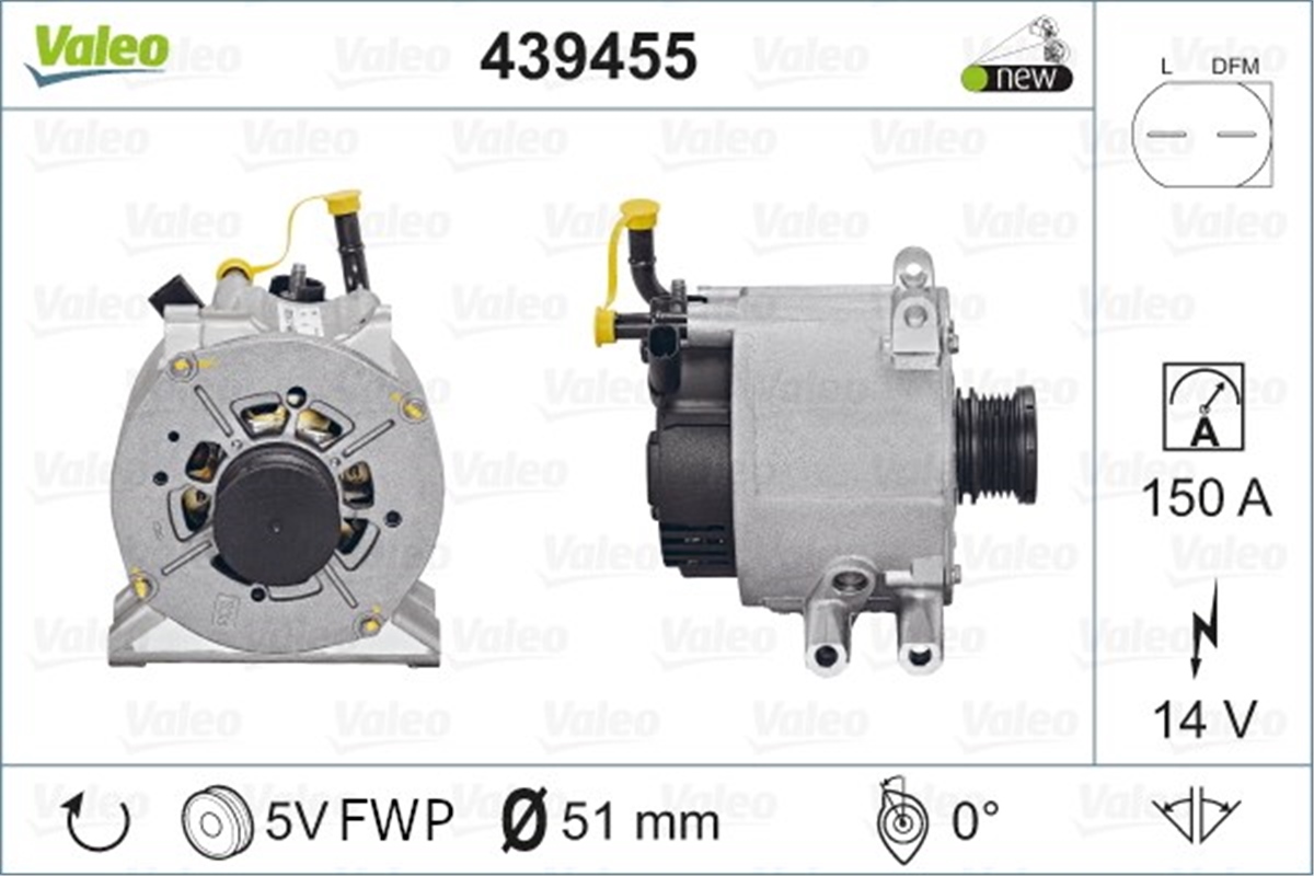 MERCEDESALTERNATÖR SG15L026 MERCEDES VALEO 439455VALEOVALEO 439455